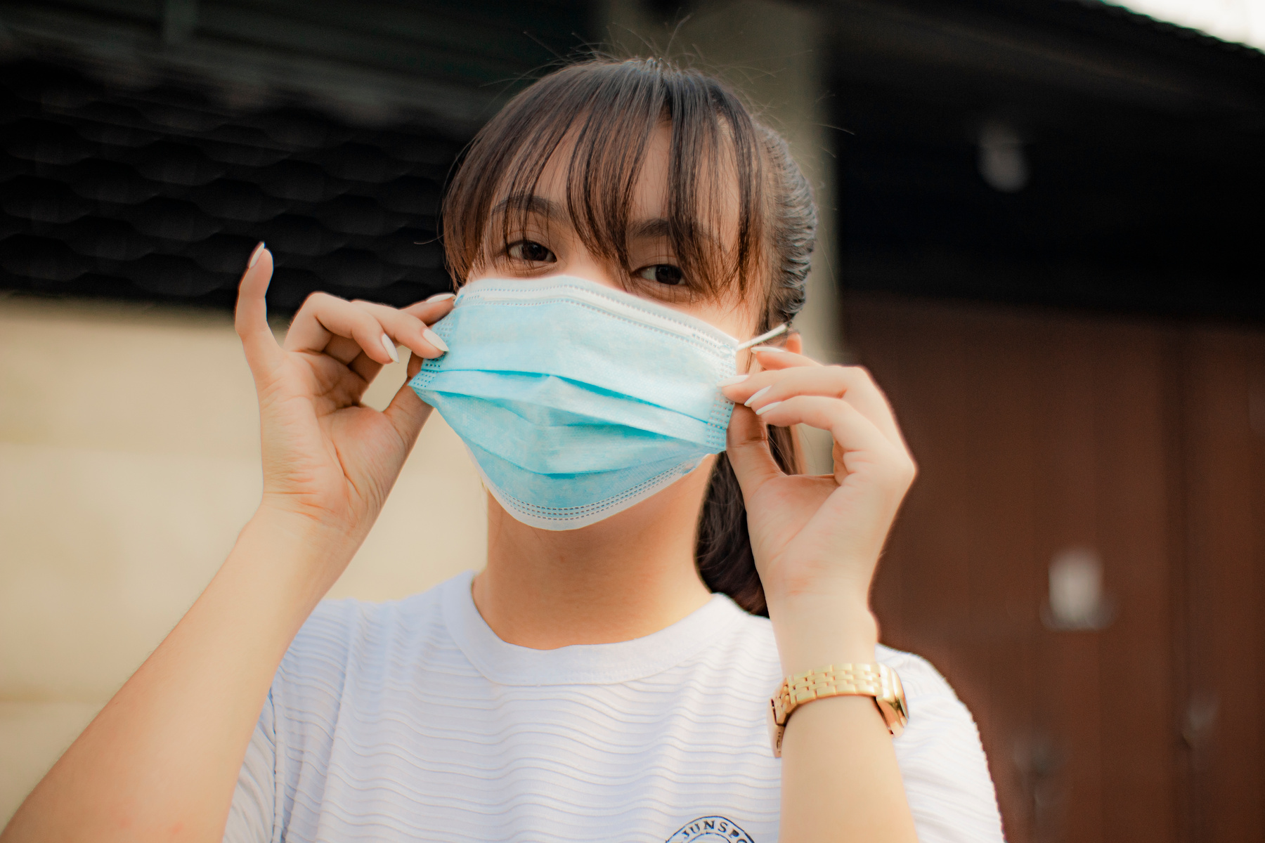 Woman Wearing Face Mask